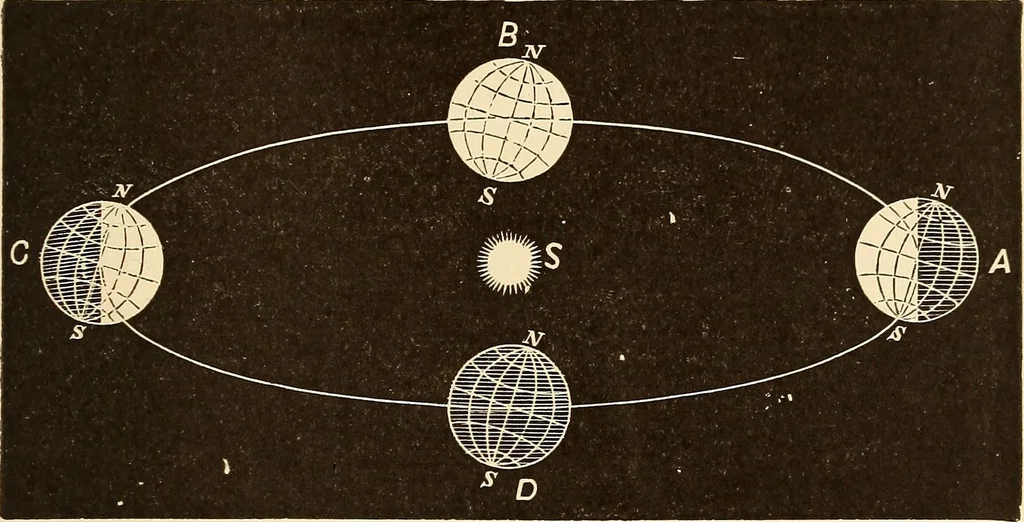 An illustration from Astronomy for high schools and colleges, 1889, leaf 128