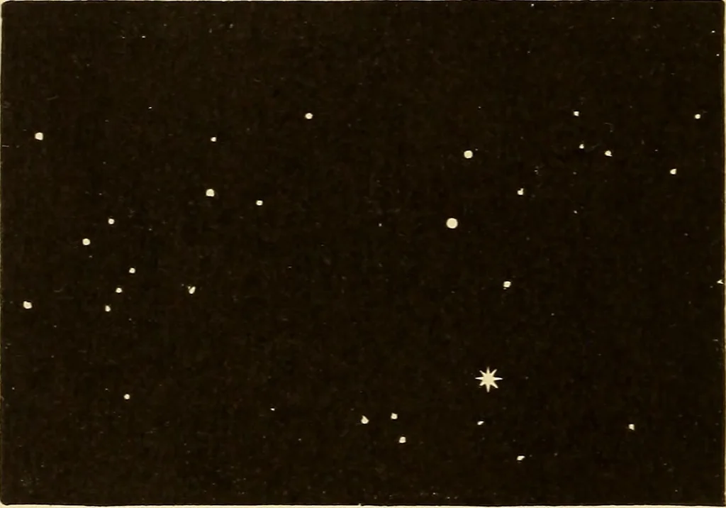 An illustration from Astronomy for high schools and colleges, 1889, leaf 447