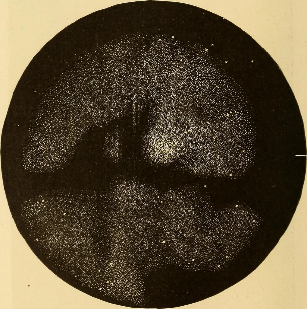 An illustration from Astronomy for high schools and colleges, 1889, leaf 481