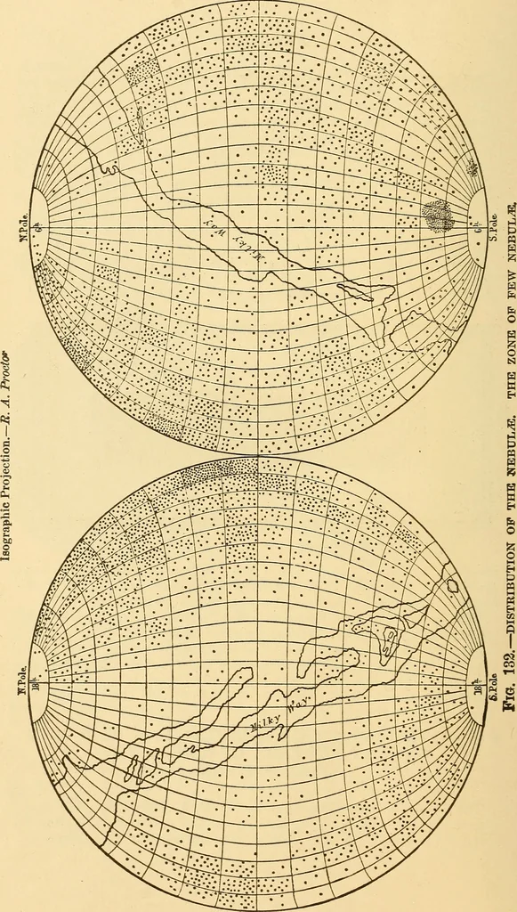 An illustration from Astronomy for high schools and colleges, 1889, leaf 485