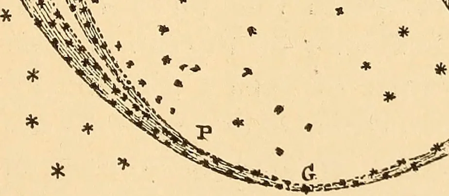 An illustration from Astronomy for high schools and colleges, 1889, leaf 500