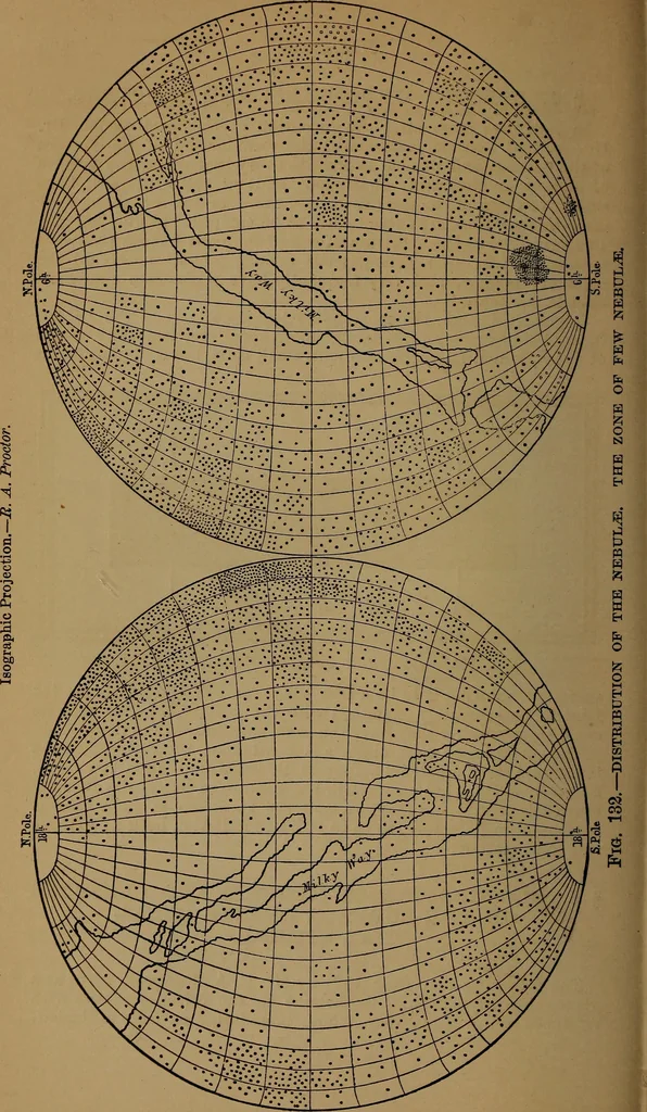 An illustration from Astronomy for high schools and colleges, 1881, leaf 485
