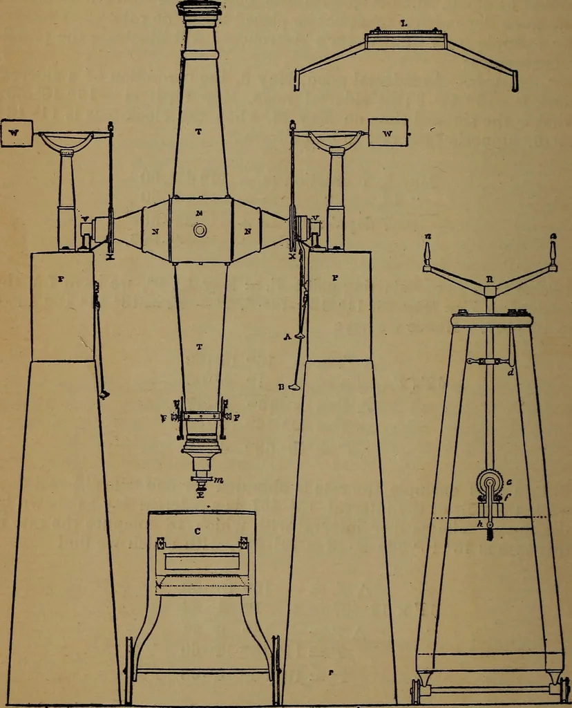 An illustration from Astronomy for high schools and colleges, 1881, leaf 93