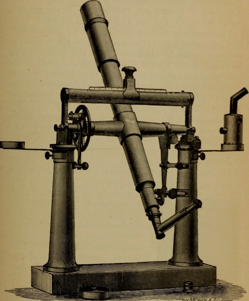 An illustration from Astronomy for high schools and colleges, 1881, leaf 94