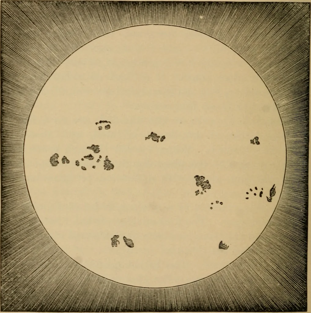 An illustration from Astronomy, new and old, 1889, leaf 57
