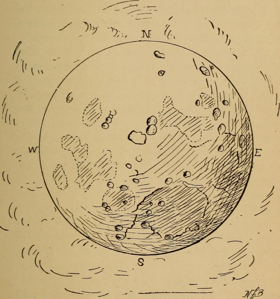 An illustration from Astronomy; the sun and his family, 1898, leaf 136
