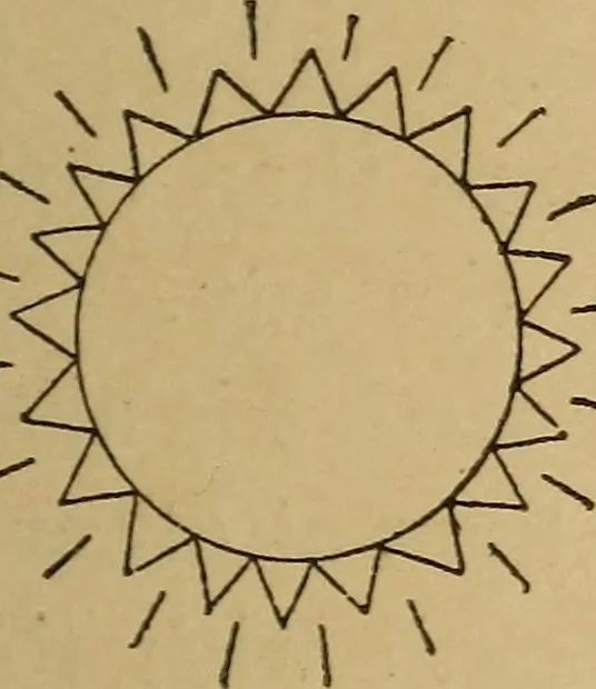 An illustration from Astronomy; the sun and his family, 1898, leaf 180