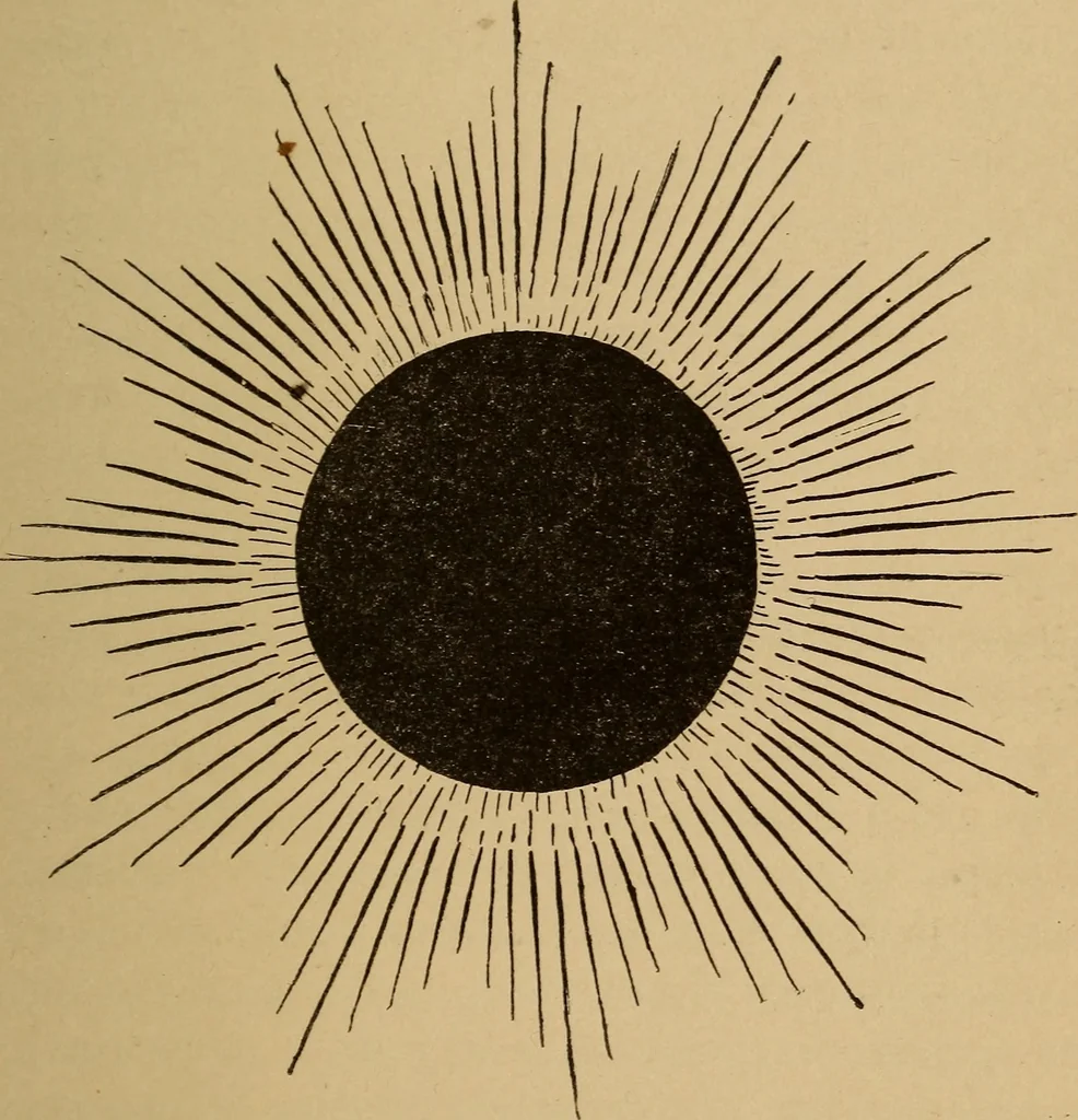 An illustration from Astronomy; the sun and his family, 1898, leaf 184