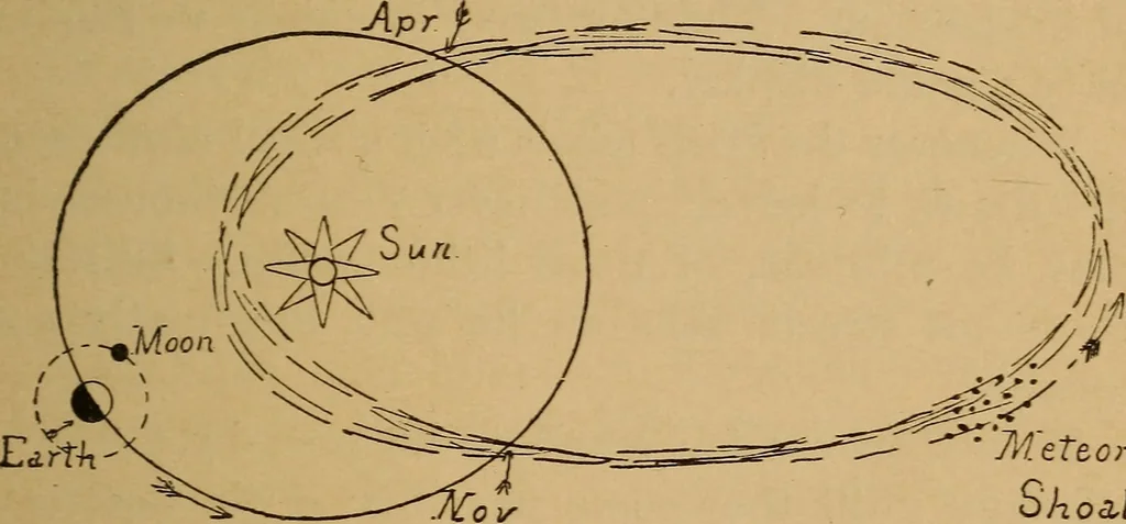 An illustration from Astronomy; the sun and his family, 1898, leaf 214