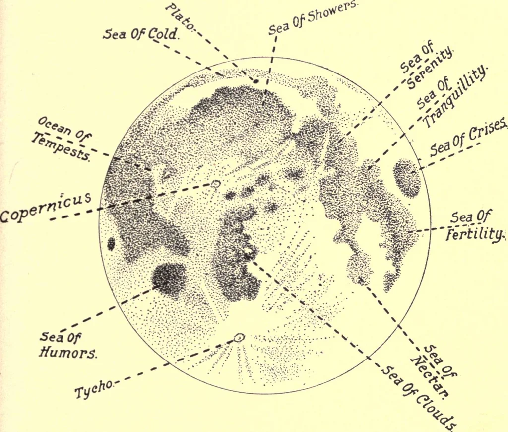 An illustration from Astronomy with the naked eye; a new geography of the heavens, with descriptions and charts of constellations, stars, and planets, 1908, leaf 298