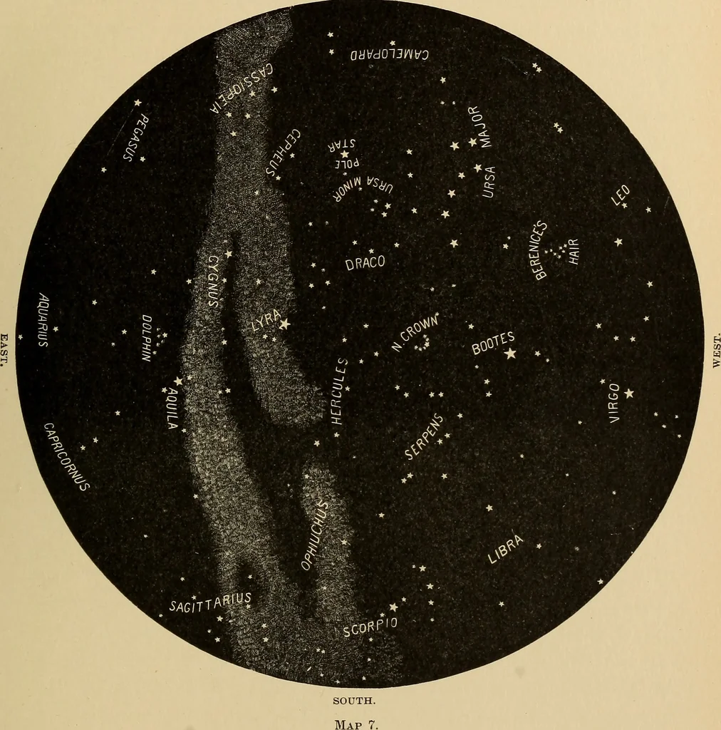 An illustration from Astronomy with an opera-glass:, 1896, leaf 42