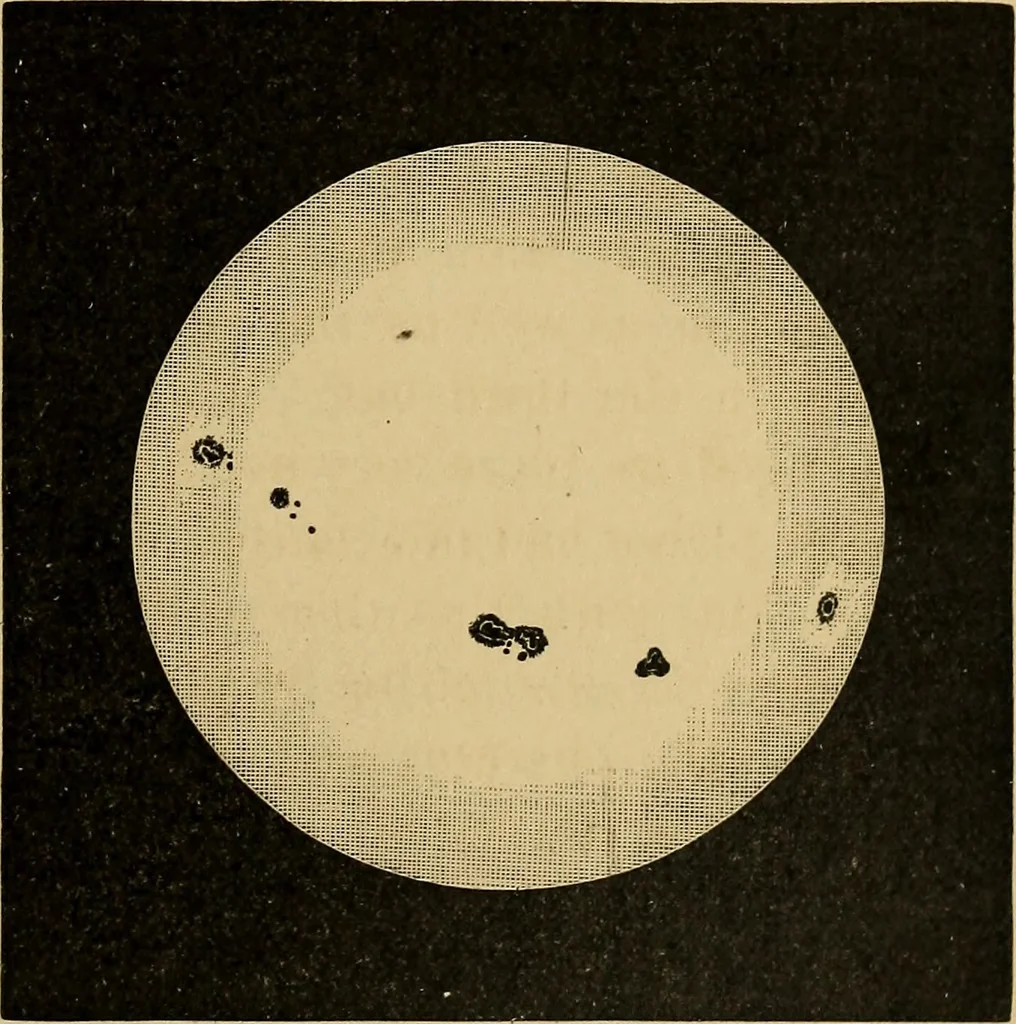 An illustration from Astronomy with an opera-glass: a popular introduction to the study of the starry heavens with the simplest of optical instruments, with maps and directions to facilitate the recognition of the constellations and the principal stars visible to the naked eye;, 1888, leaf 156