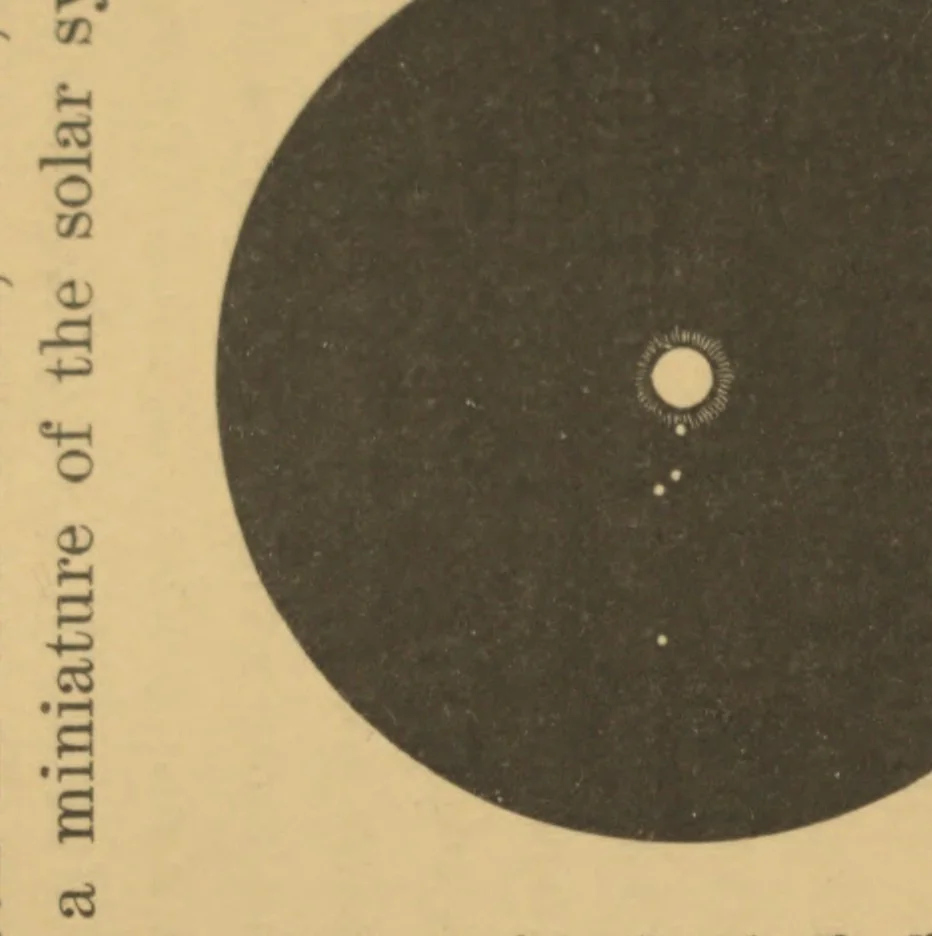 An illustration from Astronomy with an opera-glass: a popular introduction to the study of the starry heavens with the simplest of optical instruments, with maps and directions to facilitate the recognition of the constellations and the principal stars, visible to the naked eye, 1890, leaf 152