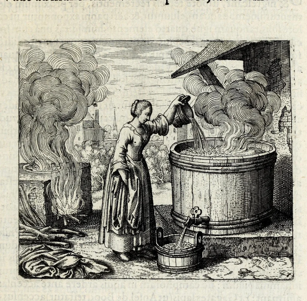 An illustration from Atalanta fugiens, hoc est, Emblemata nova de secretis naturae chymica : accomodata partim oculis & intellectui, figuris cupro incisis, adjectisque sententiis, epigrammatis & notis, partim auribus & recreationi animi plus minus 50 fugis musicalibus trium vocum, quarum duae ad unam simplicem melodiam distichis canendis peraptam, correspondeant, non abs[que] singulari jucunditate videnda, legenda, meditanda, intelligenda, dijudicanda, canenda & audienda, 1618, leaf 29