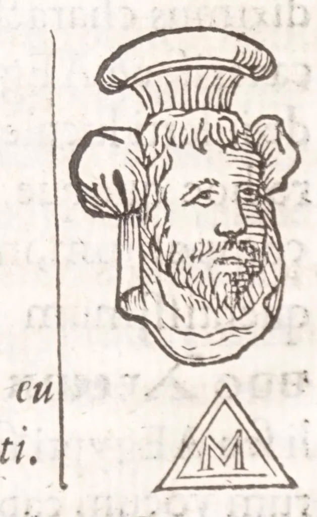 An illustration from Athanasii Kircheri Fuldensis Buchonii e Soc. Iesu Prodromus Coptus sive Aegypticus : in quo cùm linguae Coptae, siue Aegyptiacae, quondam pharaonicae, origo, aetas, vicissitudo, inclinatio, tùm hieroglyphicae literaturae instauratio, vti per varia variarum eruditionum, interpretationumque difficillimarum specimina, ita noua quoque & insolita methodo exhibentur, 1636, leaf 262
