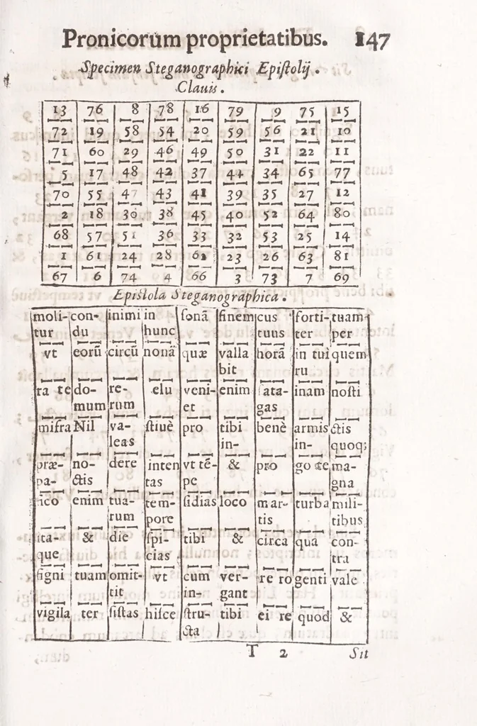 An illustration from Athanasij Kircheri e Societate Iesu Arithmologia, siue, De abditis numerorum mysterijs : qua origo, antiquitas & fabrica numerorum exponitur : abditae eorundem proprietates demonstrantur : fontes superstitionum in amuletorum fabrica aperiuntur : denique post cabalistarum, Arabum, gnosticorum, aliorumque magicas impietates detectas, vera & licita numerorum mystica significatio ostenditur, 1665, leaf 179