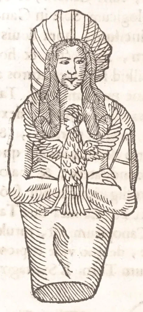 An illustration from Athanasij Kircheri e Societate Iesu Arithmologia, siue, De abditis numerorum mysterijs : qua origo, antiquitas & fabrica numerorum exponitur : abditae eorundem proprietates demonstrantur : fontes superstitionum in amuletorum fabrica aperiuntur : denique post cabalistarum, Arabum, gnosticorum, aliorumque magicas impietates detectas, vera & licita numerorum mystica significatio ostenditur, 1665, leaf 240