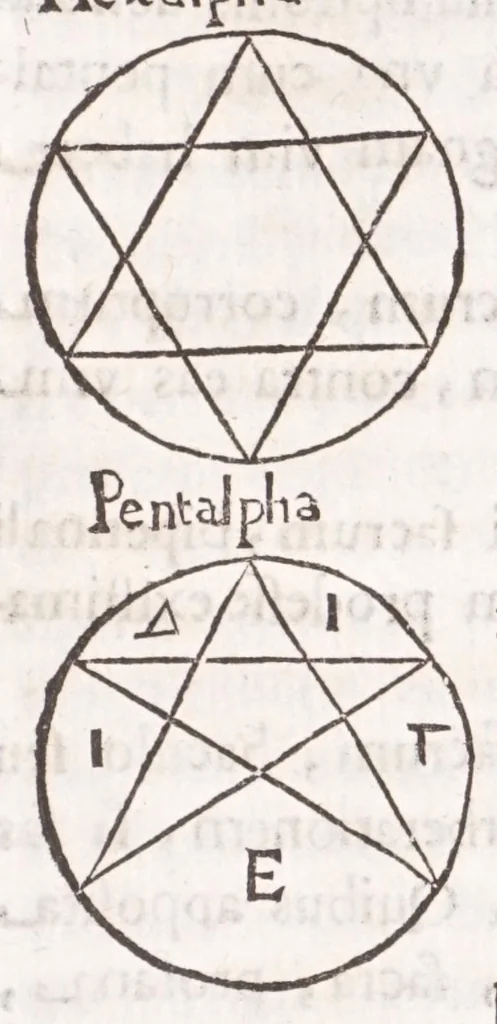 An illustration from Athanasij Kircheri e Societate Iesu Arithmologia, siue, De abditis numerorum mysterijs : qua origo, antiquitas & fabrica numerorum exponitur : abditae eorundem proprietates demonstrantur : fontes superstitionum in amuletorum fabrica aperiuntur : denique post cabalistarum, Arabum, gnosticorum, aliorumque magicas impietates detectas, vera & licita numerorum mystica significatio ostenditur, 1665, leaf 249