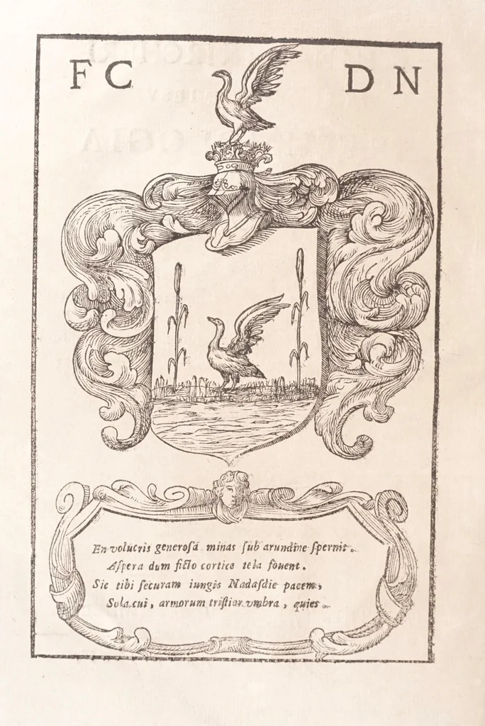 An illustration from Athanasij Kircheri e Societate Iesu Arithmologia, siue, De abditis numerorum mysterijs : qua origo, antiquitas & fabrica numerorum exponitur : abditae eorundem proprietates demonstrantur : fontes superstitionum in amuletorum fabrica aperiuntur : denique post cabalistarum, Arabum, gnosticorum, aliorumque magicas impietates detectas, vera & licita numerorum mystica significatio ostenditur, 1665, leaf 8
