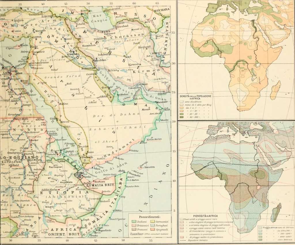 An illustration from Atlante geografico metodico in 65 tavole, 1910, leaf 104