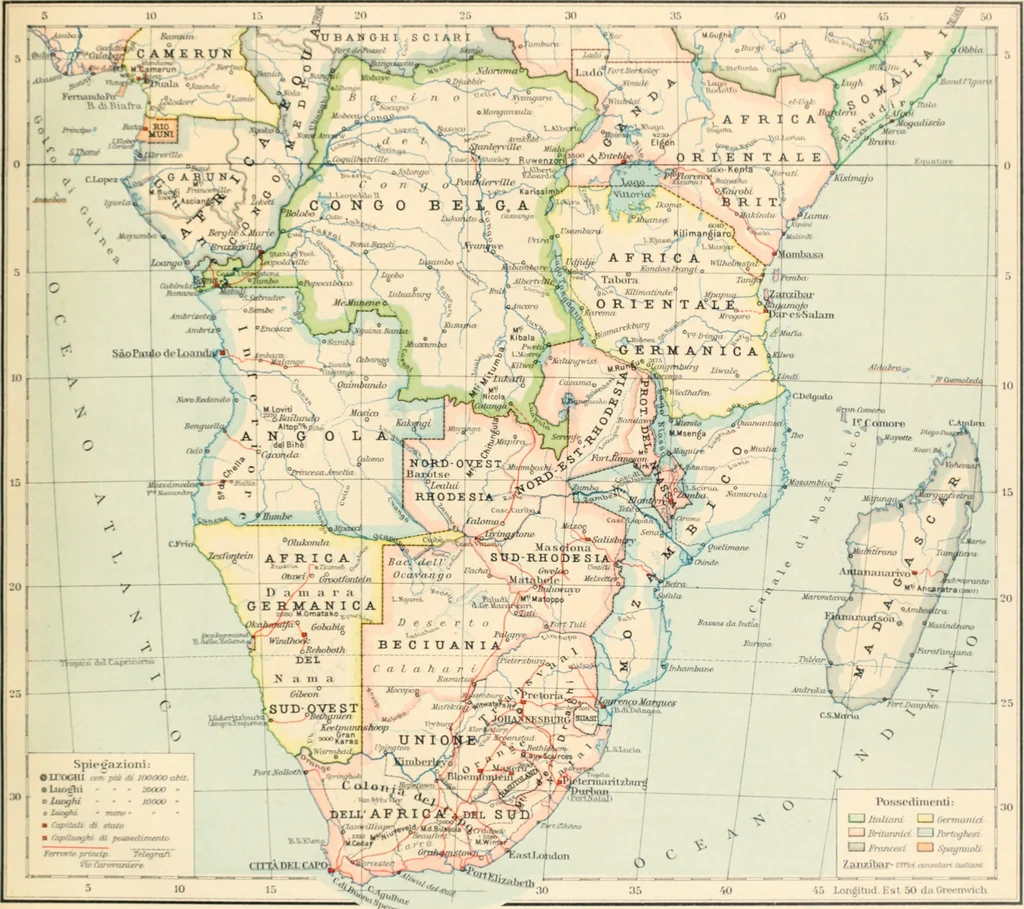 An illustration from Atlante geografico metodico in 65 tavole, 1910, leaf 106