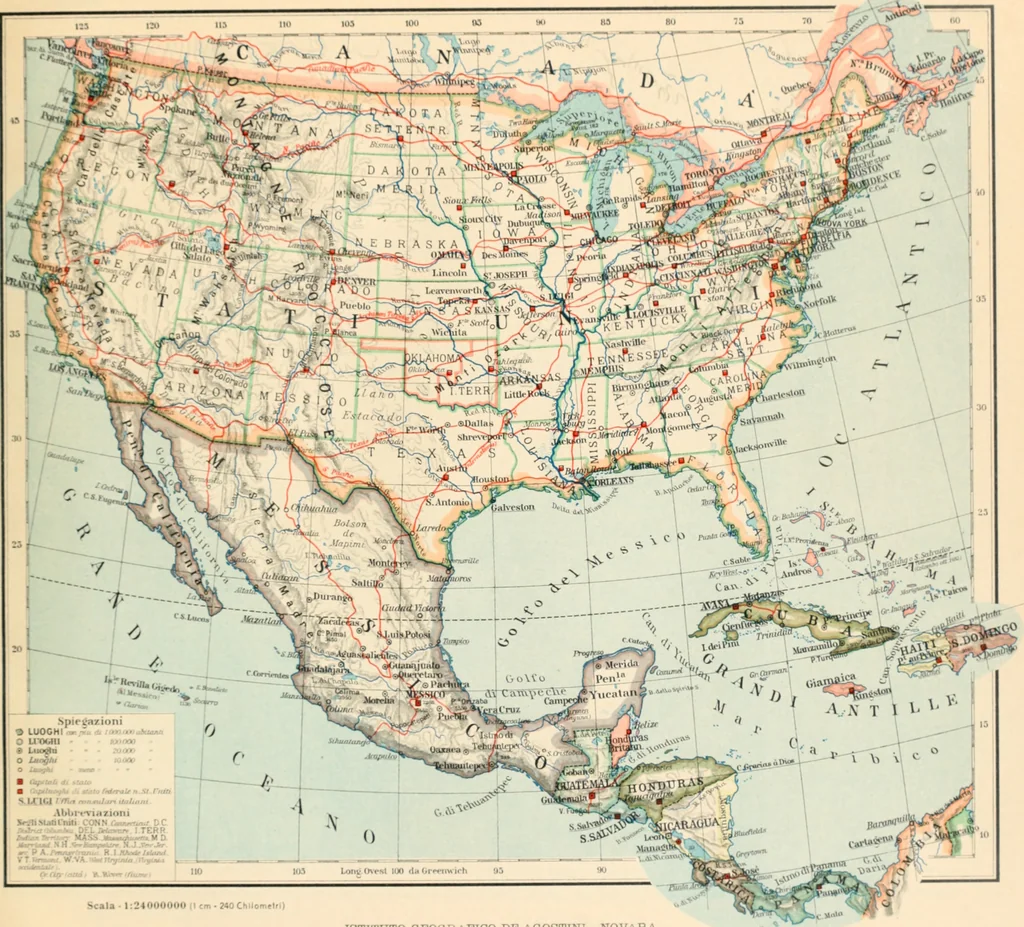 An illustration from Atlante geografico metodico in 65 tavole, 1910, leaf 116