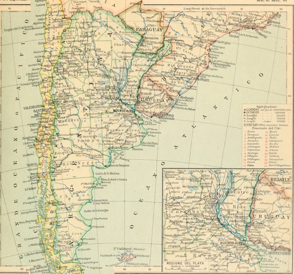 An illustration from Atlante geografico metodico in 65 tavole, 1910, leaf 124