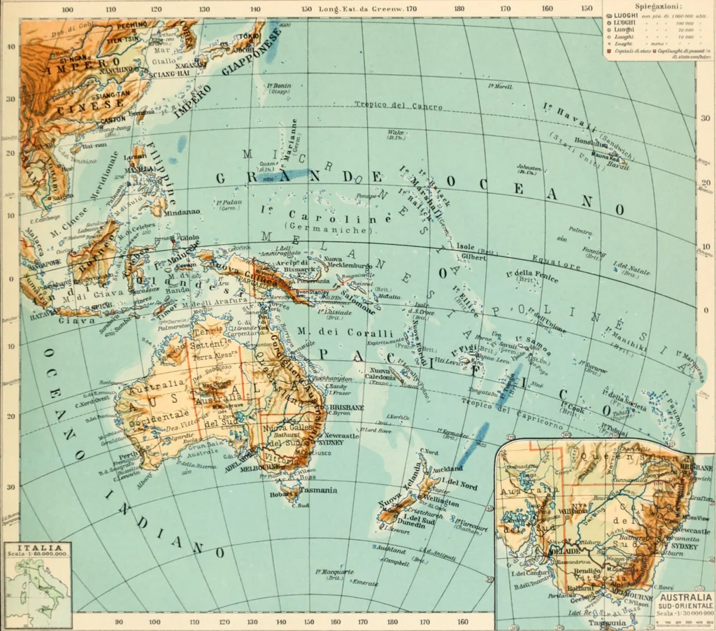 An illustration from Atlante geografico metodico in 65 tavole, 1910, leaf 126