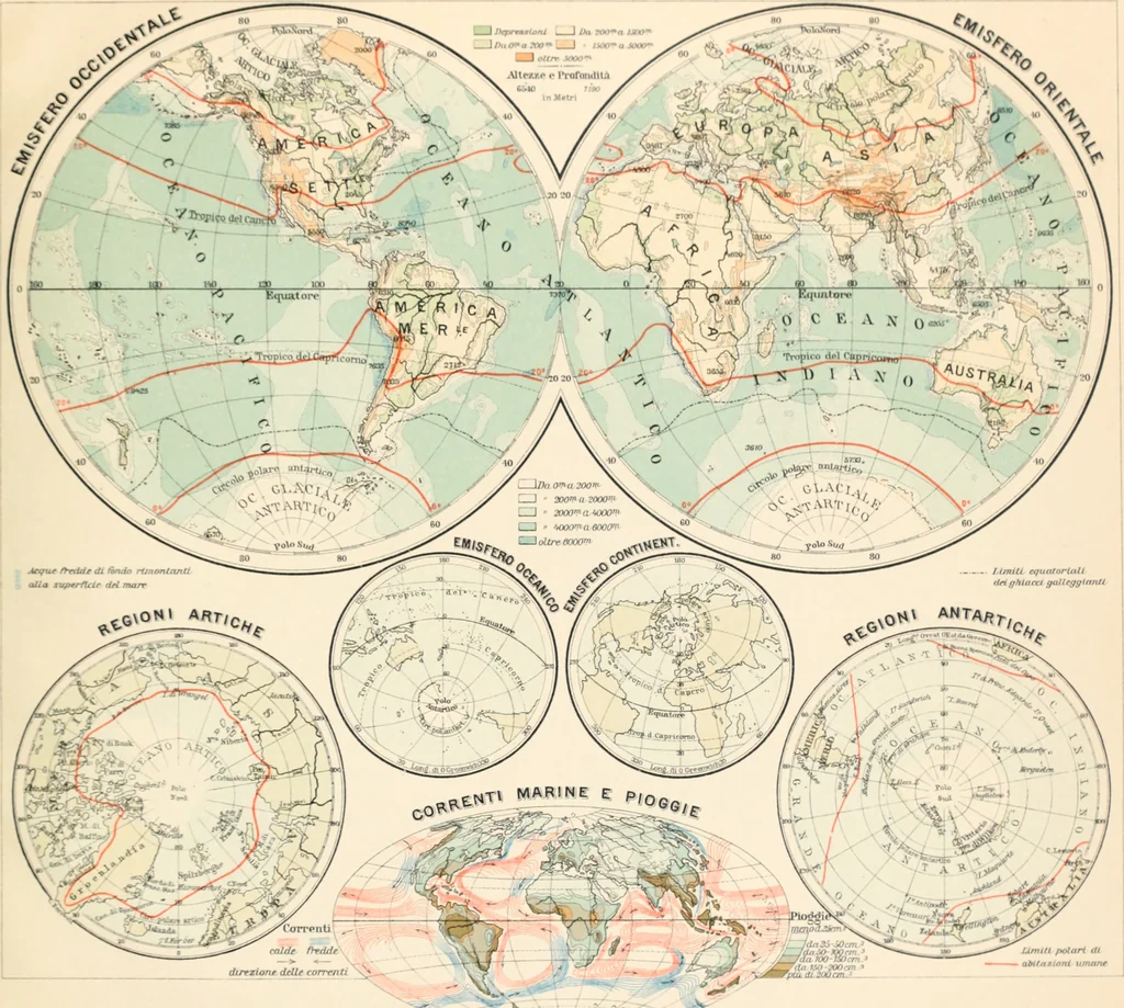 An illustration from Atlante geografico metodico in 65 tavole, 1910, leaf 16