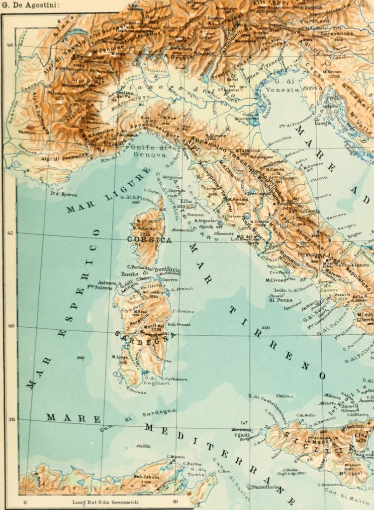 An illustration from Atlante geografico metodico in 65 tavole, 1910, leaf 32
