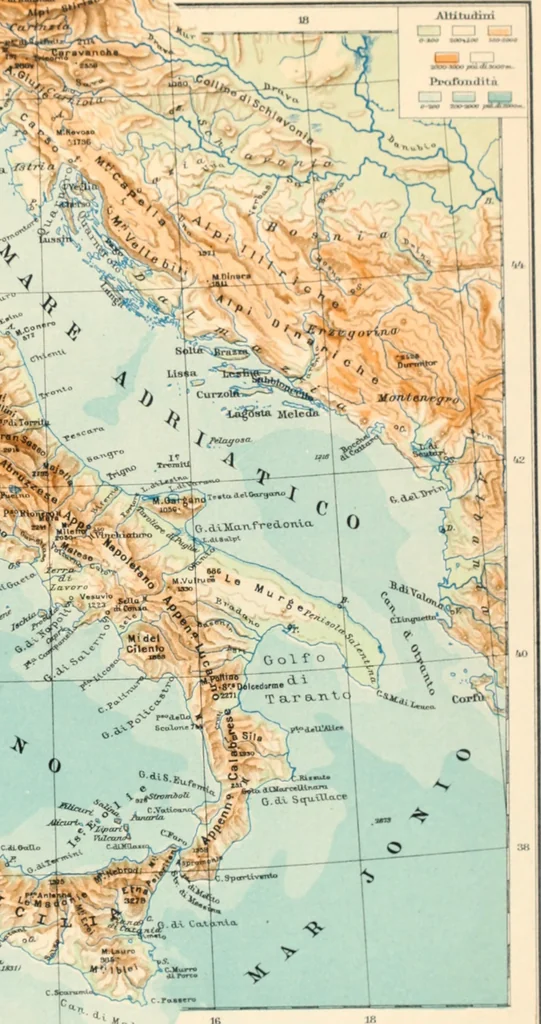 An illustration from Atlante geografico metodico in 65 tavole, 1910, leaf 32