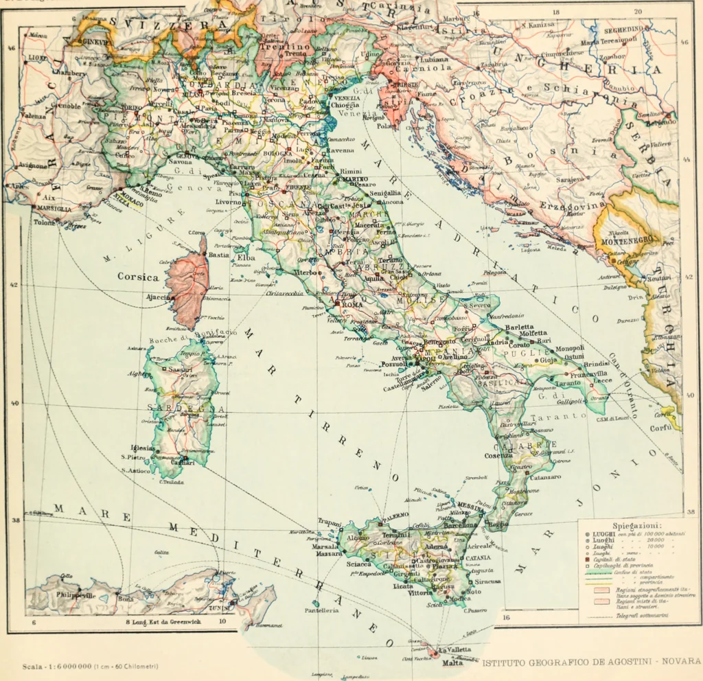 An illustration from Atlante geografico metodico in 65 tavole, 1910, leaf 38