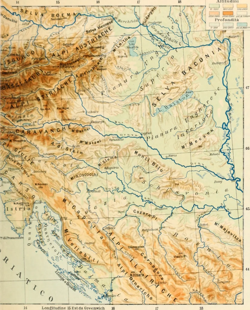 An illustration from Atlante geografico metodico in 65 tavole, 1910, leaf 42
