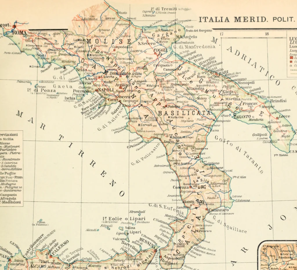 An illustration from Atlante geografico metodico in 65 tavole, 1910, leaf 52