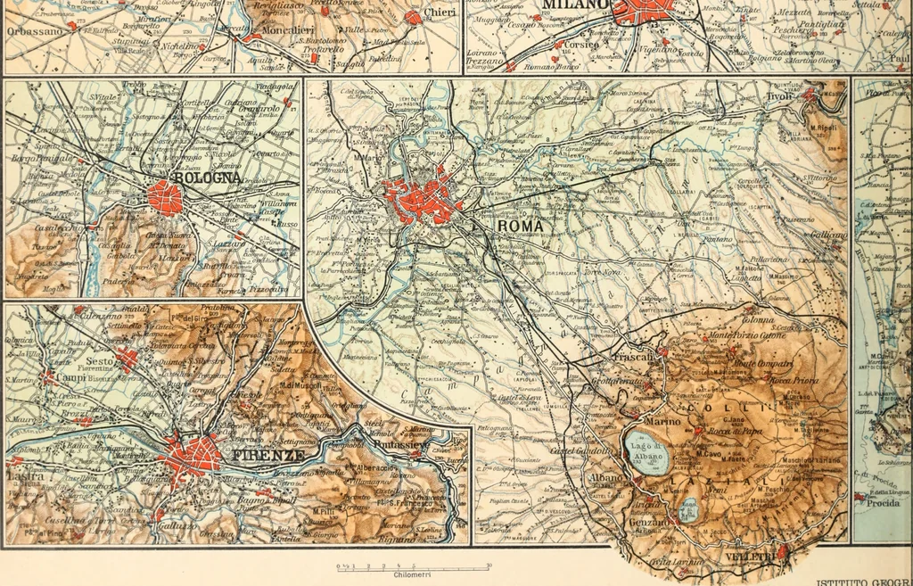An illustration from Atlante geografico metodico in 65 tavole, 1910, leaf 55