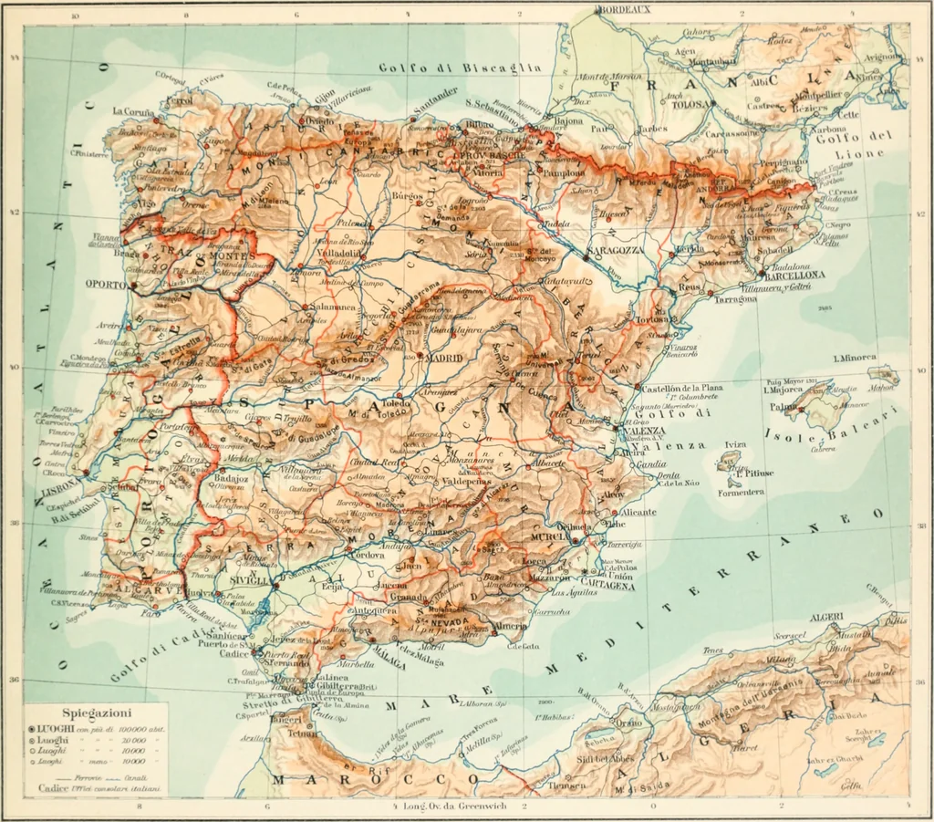 An illustration from Atlante geografico metodico in 65 tavole, 1910, leaf 62