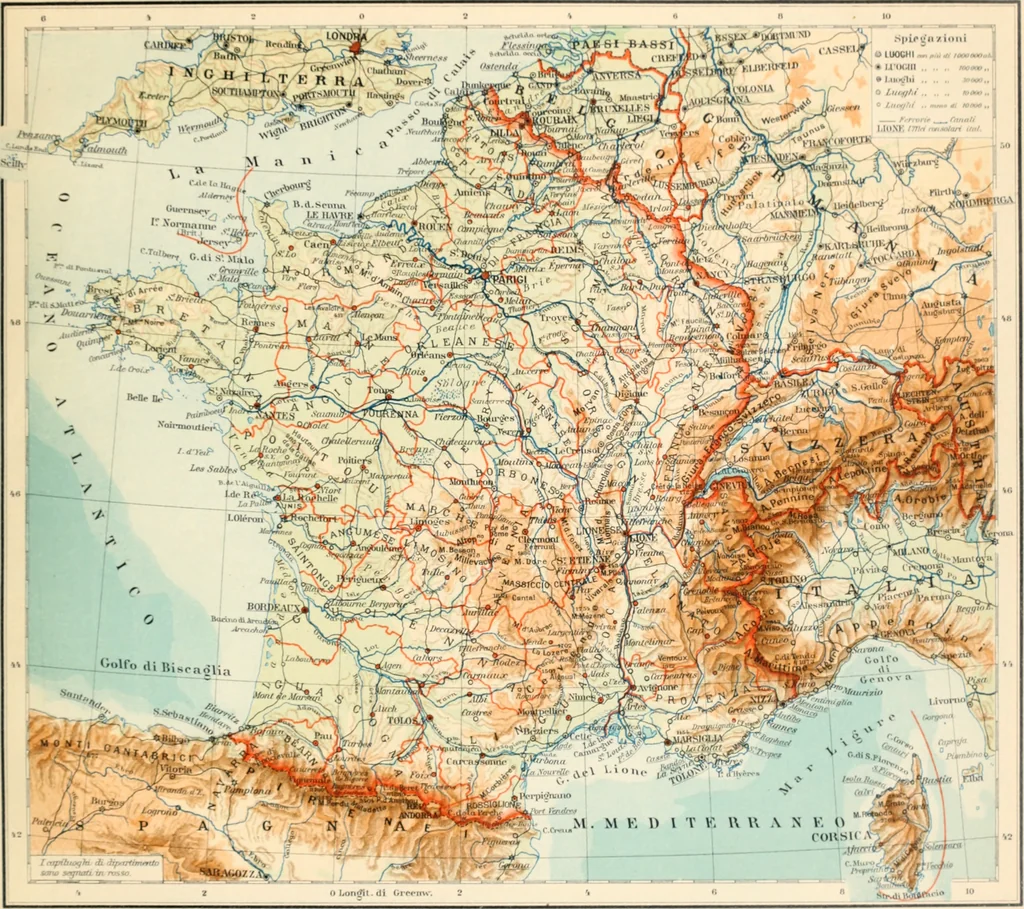 An illustration from Atlante geografico metodico in 65 tavole, 1910, leaf 64