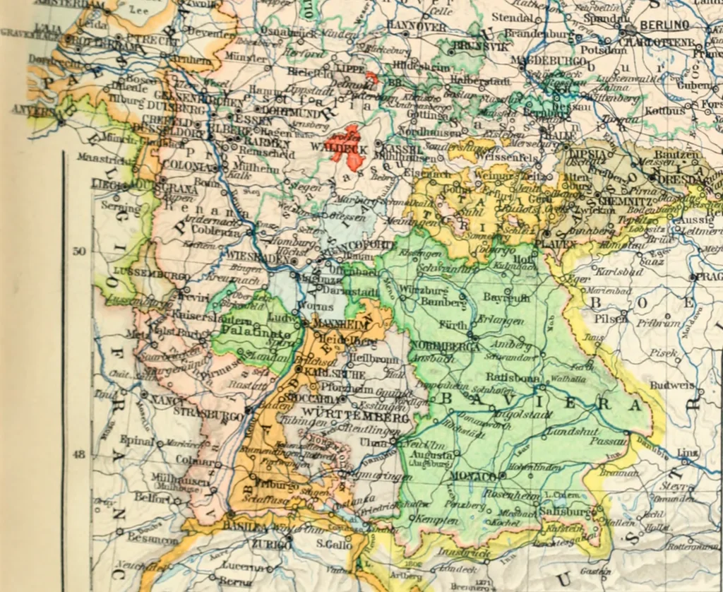 An illustration from Atlante geografico metodico in 65 tavole, 1910, leaf 72