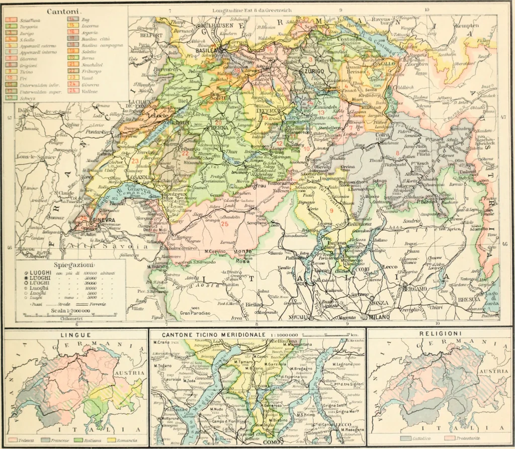 An illustration from Atlante geografico metodico in 65 tavole, 1910, leaf 74