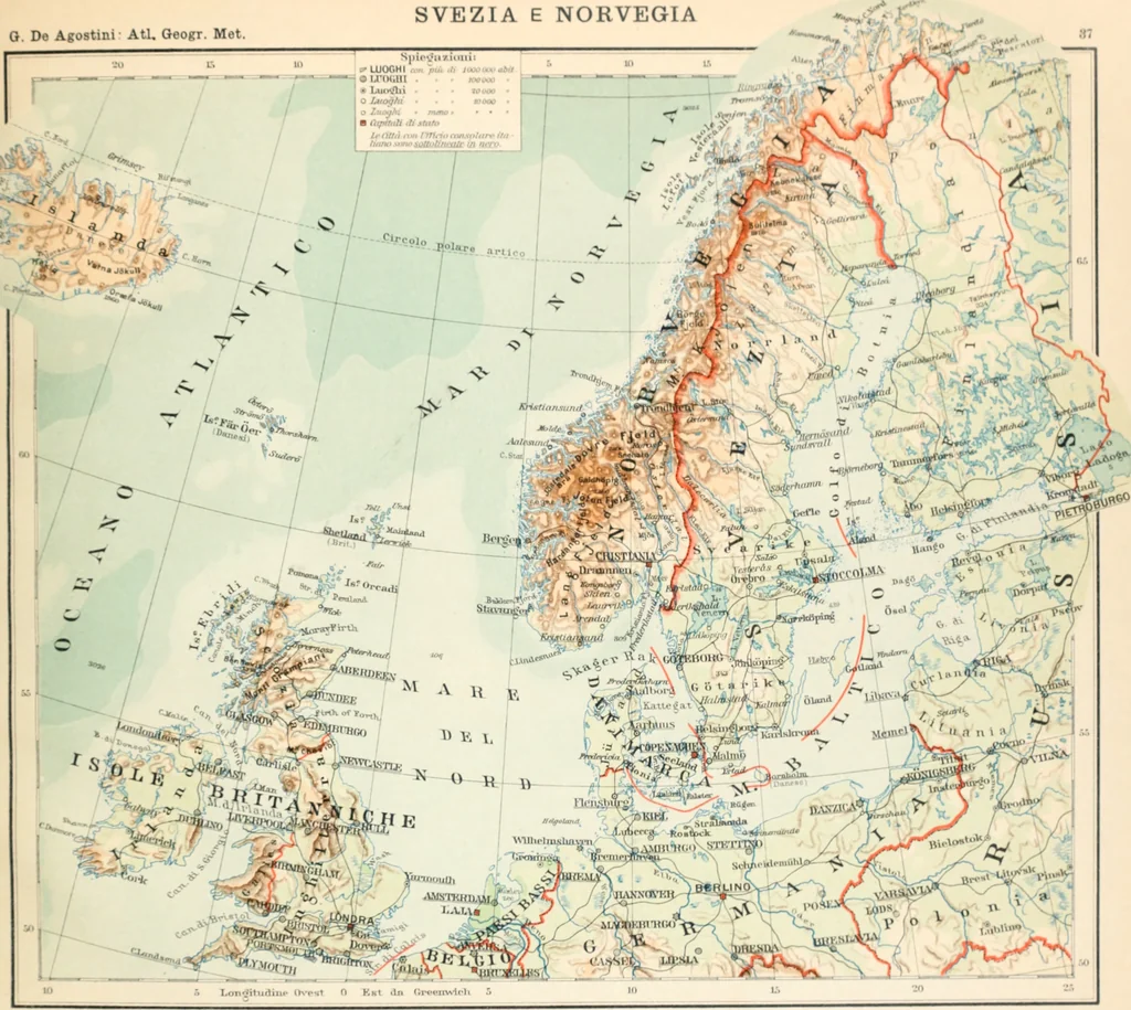 An illustration from Atlante geografico metodico in 65 tavole, 1910, leaf 76