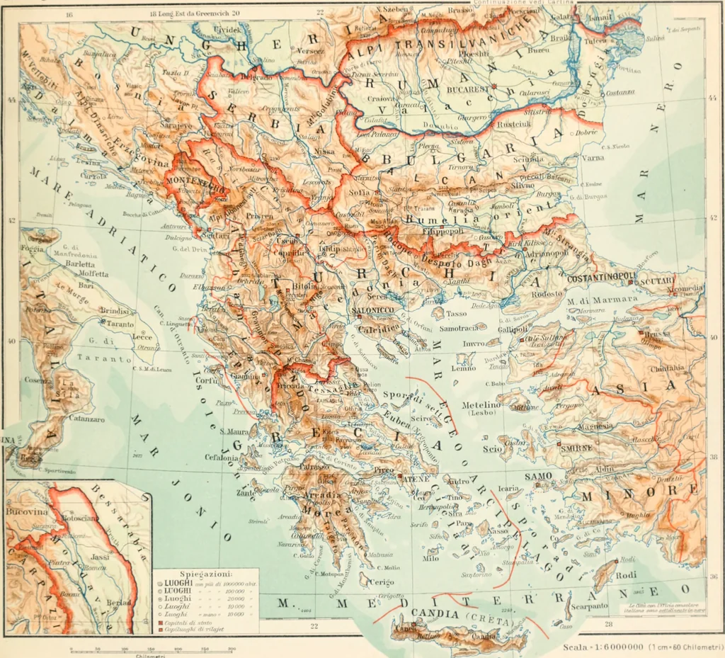 An illustration from Atlante geografico metodico in 65 tavole, 1910, leaf 86