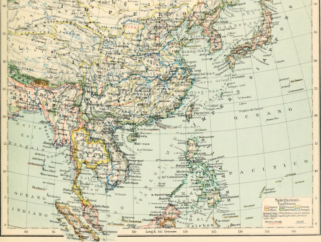 An illustration from Atlante geografico metodico in 65 tavole, 1910, leaf 94