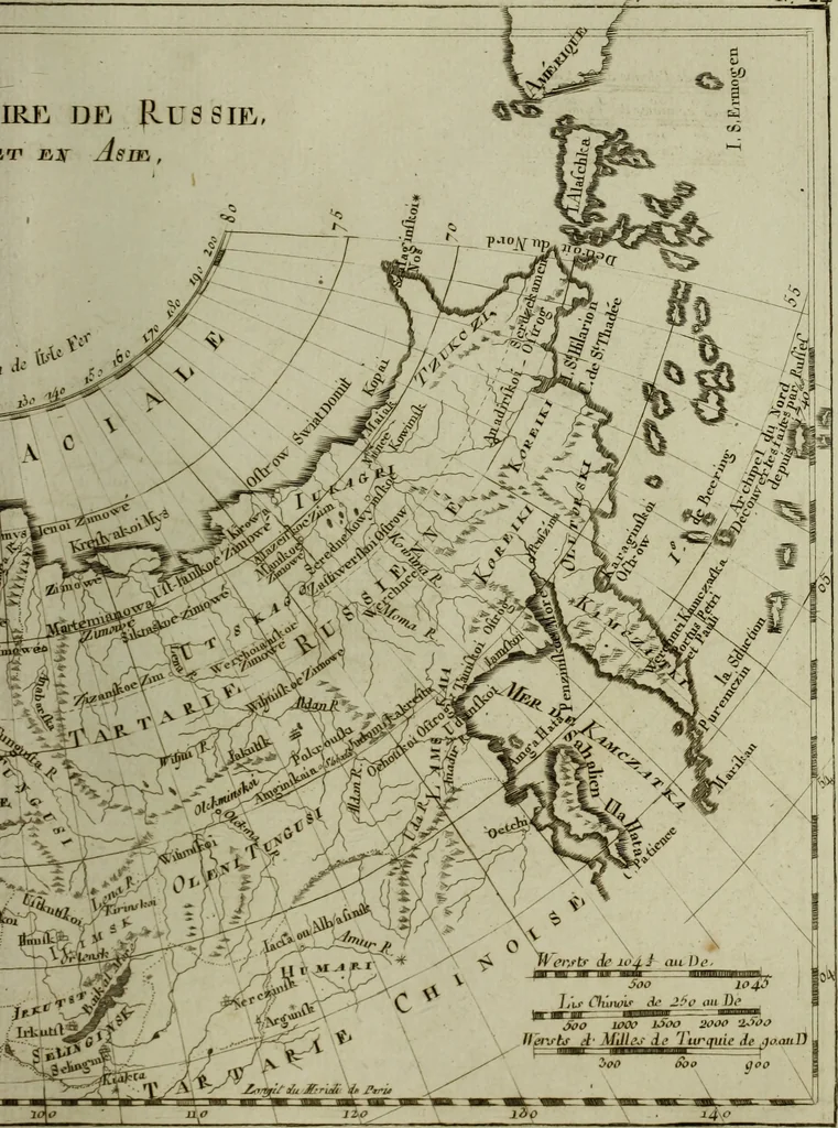 An illustration from Atlas de toutes les parties connues du globe terrestre : dressé pour l'Histoire philosophique et politique des établissemens et du commerce des Européens dans les deux Indes, 1780, leaf 130