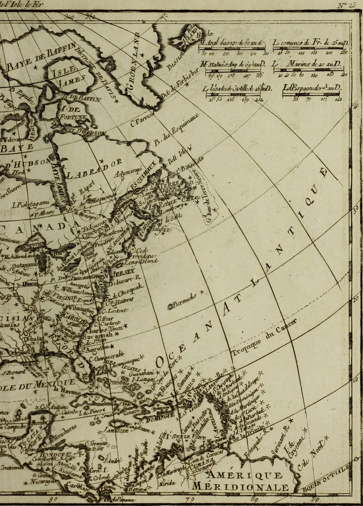 An illustration from Atlas de toutes les parties connues du globe terrestre : dressé pour l'Histoire philosophique et politique des établissemens et du commerce des Européens dans les deux Indes, 1780, leaf 134