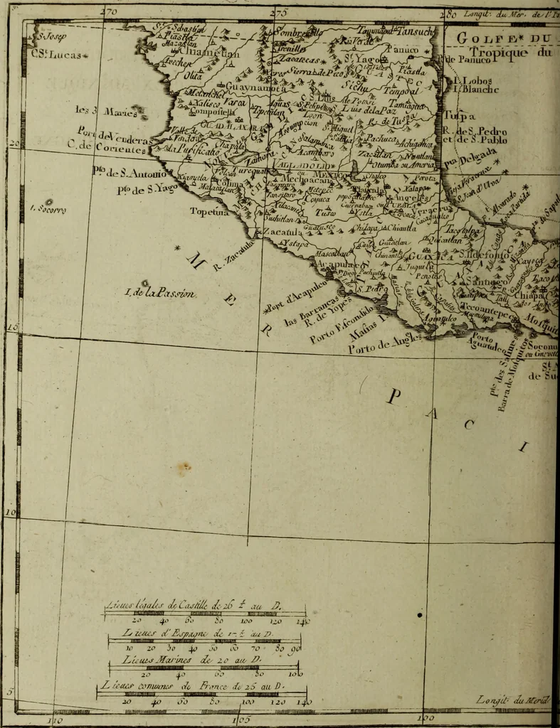 An illustration from Atlas de toutes les parties connues du globe terrestre : dressé pour l'Histoire philosophique et politique des établissemens et du commerce des Européens dans les deux Indes, 1780, leaf 141
