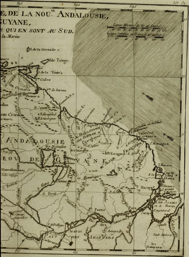 An illustration from Atlas de toutes les parties connues du globe terrestre : dressé pour l'Histoire philosophique et politique des établissemens et du commerce des Européens dans les deux Indes, 1780, leaf 158