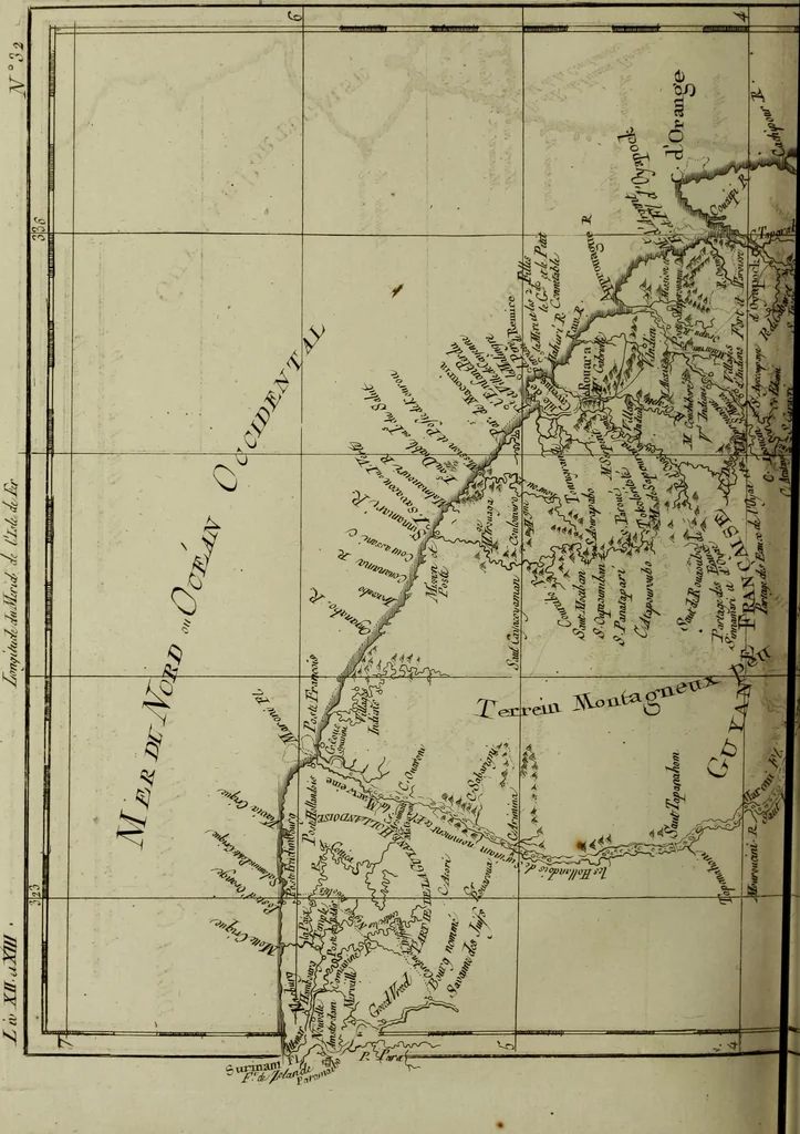 An illustration from Atlas de toutes les parties connues du globe terrestre : dressé pour l'Histoire philosophique et politique des établissemens et du commerce des Européens dans les deux Indes, 1780, leaf 161