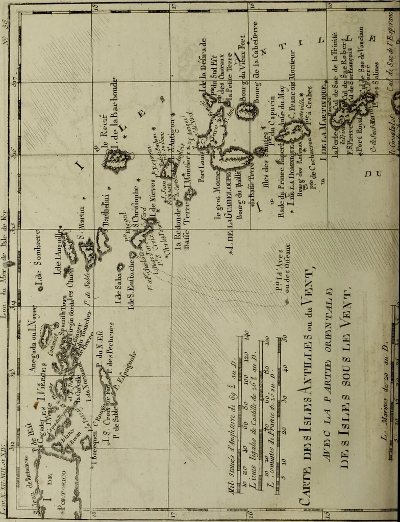 An illustration from Atlas de toutes les parties connues du globe terrestre : dressé pour l'Histoire philosophique et politique des établissemens et du commerce des Européens dans les deux Indes, 1780, leaf 177