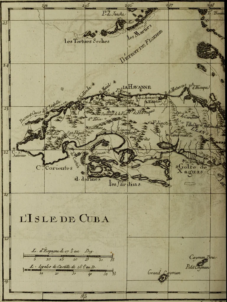 An illustration from Atlas de toutes les parties connues du globe terrestre : dressé pour l'Histoire philosophique et politique des établissemens et du commerce des Européens dans les deux Indes, 1780, leaf 189