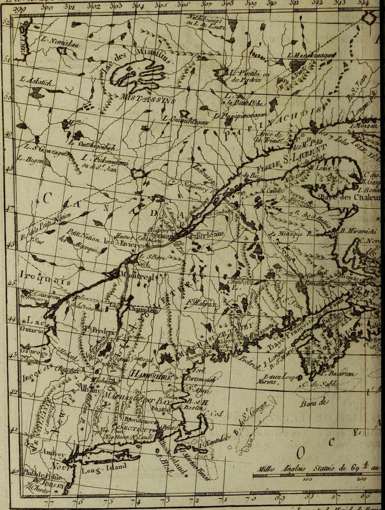 An illustration from Atlas de toutes les parties connues du globe terrestre : dressé pour l'Histoire philosophique et politique des établissemens et du commerce des Européens dans les deux Indes, 1780, leaf 209